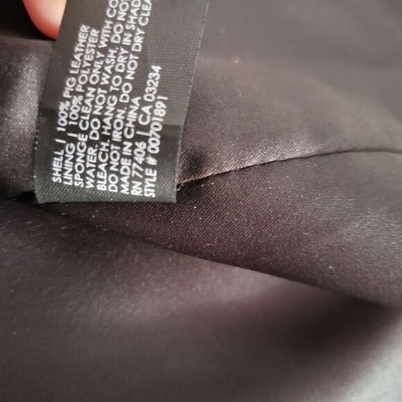 Club Monaco NWT XSmall Bone Tumbled Leather Jacket - Picture 17 of 17